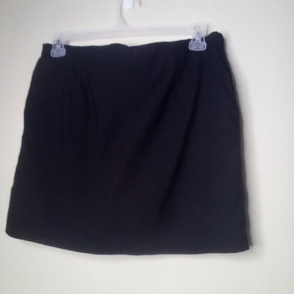 Versona Skort Skirt Women L Pockets Pull On Elastic Active Black
